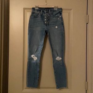 Lucky Brand, High Rise Denim w/ distressing, 4/27